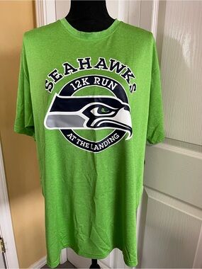 Seattle Seahawks 12K Run Lime Green Short Sleeve Tee